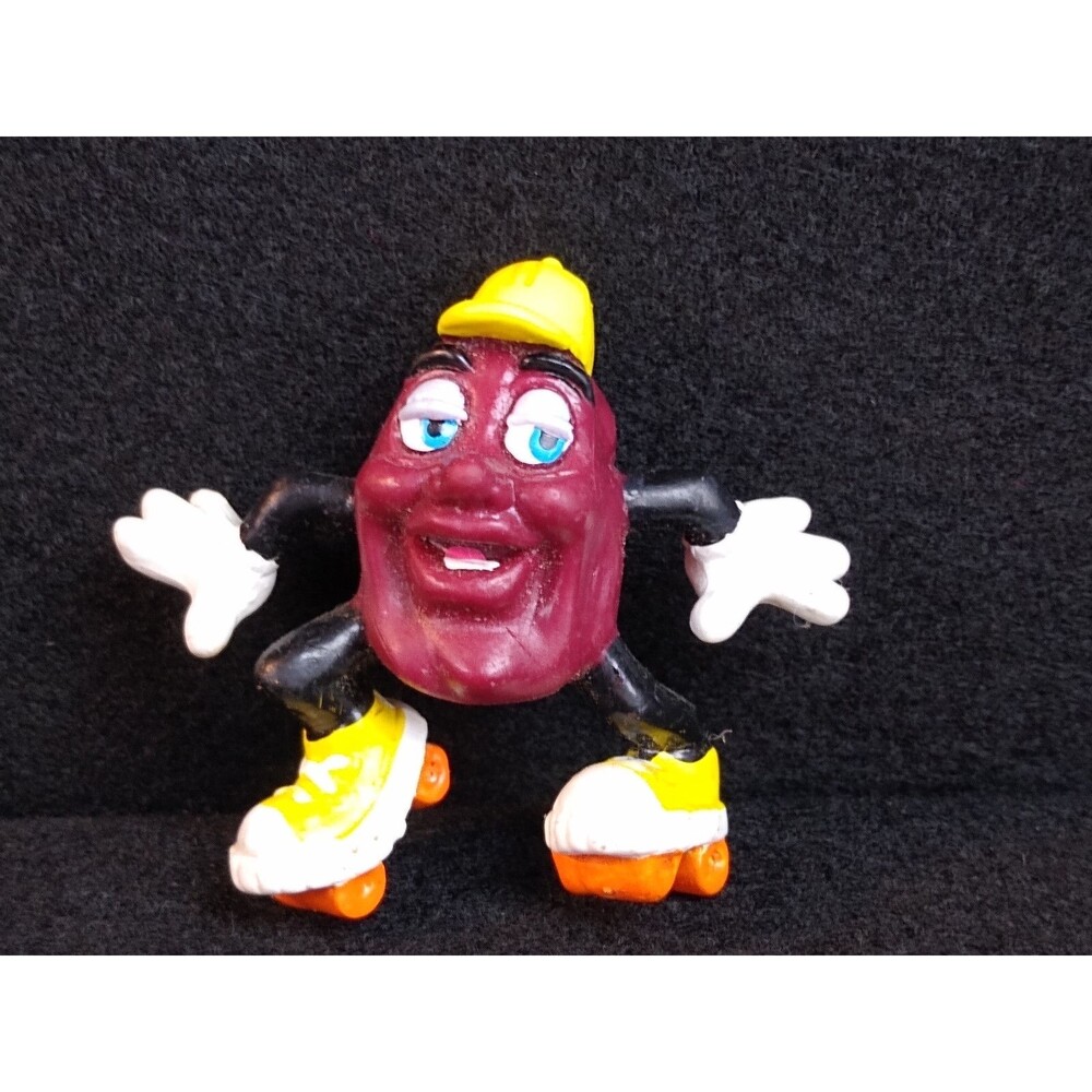 California Raisins Roller Skating PVC Toy Figure Vintage 1988 Applause 2 inch